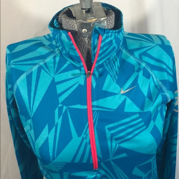 Nike Running long sleeved geometric print shirt S - Picture 2 of 6
